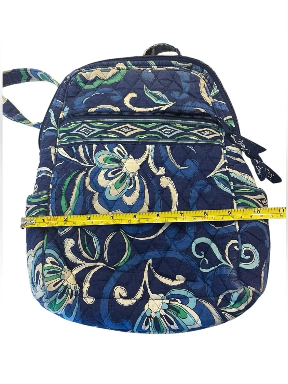 Vera Bradley Navy Floral Quilted Backpack